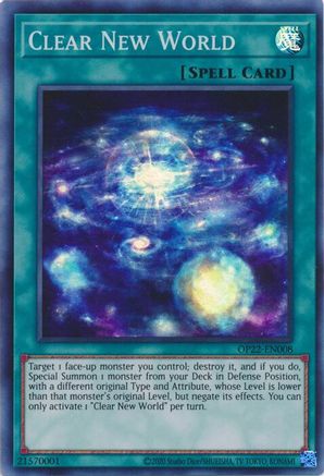 Clear New World (OP22-EN008) - OTS Tournament Pack 22 Unlimited OTS Tournament Pack 22 Yugioh Single Squirtle Squad Card Shop.