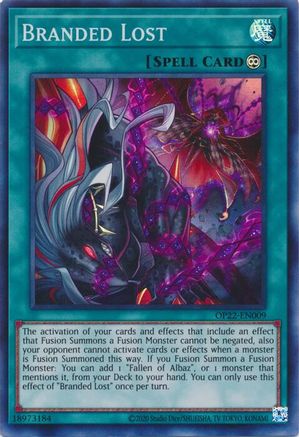 Branded Lost (OP22-EN009) - OTS Tournament Pack 22 Unlimited OTS Tournament Pack 22 Yugioh Single Squirtle Squad Card Shop.