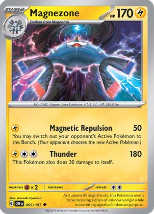 Magnezone 065 SV03 Obsidian Flames - Uncommon SV03: Obsidian Flames Pokemon Single Squirtle Squad Card Shop.