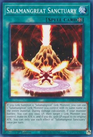 Salamangreat Sanctuary (LD10-EN013) - Legendary Duelists: Soulburning Volcano 1st Edition Legendary Duelists: Soulburning Volcano Yugioh Single Squirtle Squad Card Shop.