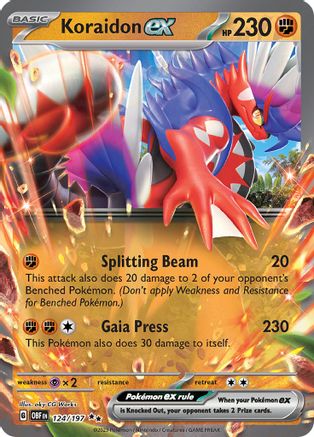 Koraidon ex 124 (H) - Obsidian Flames - DR