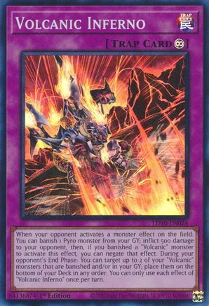 Volcanic Inferno (LD10-EN024) - Legendary Duelists: Soulburning Volcano 1st Edition Legendary Duelists: Soulburning Volcano Yugioh Single Squirtle Squad Card Shop.