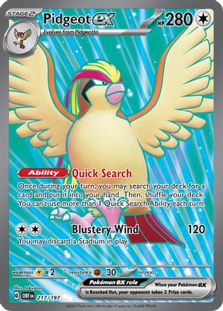Pidgeot ex 217/197 - (H) SV03 Obsidian Flames - UR