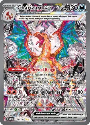 Charizard ex 223/197 - Holofoil SV03 Obsidian Flames - Special Illustration Rare SV03: Obsidian Flames Pokemon Single Squirtle Squad Card Shop.