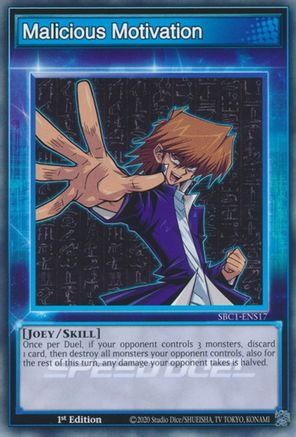 Malicious Motivation (SBC1-ENS17) - Speed Duel: Streets of Battle City 1st Edition Speed Duel: Streets of Battle City Yugioh Single Squirtle Squad Card Shop.