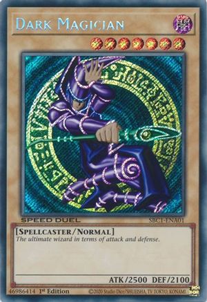 Dark Magician (A) (Secret Rare) (SBC1-ENA01) - Speed Duel: Streets of Battle City 1st Edition Speed Duel: Streets of Battle City Yugioh Single Squirtle Squad Card Shop.