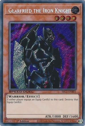 Gearfried the Iron Knight (Secret Rare) (SBC1-ENB01) - Speed Duel: Streets of Battle City 1st Edition Speed Duel: Streets of Battle City Yugioh Single Squirtle Squad Card Shop.
