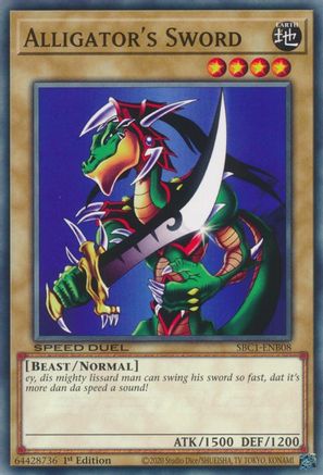 Alligator's Sword (SBC1-ENB08) - Speed Duel: Streets of Battle City 1st Edition Speed Duel: Streets of Battle City Yugioh Single Squirtle Squad Card Shop.