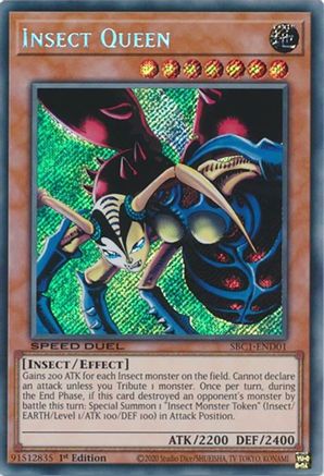 Insect Queen (Secret Rare) (SBC1-END01) - Speed Duel: Streets of Battle City 1st Edition Speed Duel: Streets of Battle City Yugioh Single Squirtle Squad Card Shop.