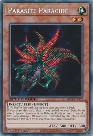 Parasite Paracide (Secret Rare) (SBC1-END02) - Speed Duel: Streets of Battle City 1st Edition Speed Duel: Streets of Battle City Yugioh Single Squirtle Squad Card Shop.