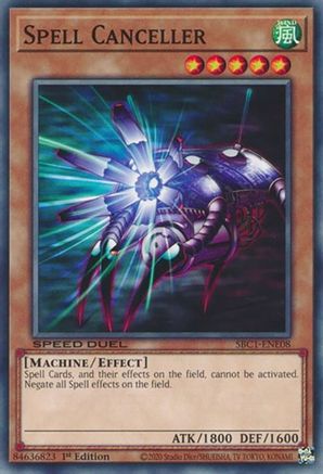 Spell Canceller (SBC1-ENE08) - Speed Duel: Streets of Battle City 1st Edition Speed Duel: Streets of Battle City Yugioh Single Squirtle Squad Card Shop.