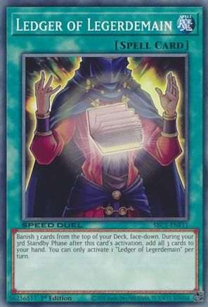 Ledger of Legerdemain (SBC1-ENF11) - Speed Duel: Streets of Battle City 1st Edition Speed Duel: Streets of Battle City Yugioh Single Squirtle Squad Card Shop.