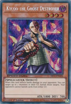 Kycoo the Ghost Destroyer (Secret Rare) (SBC1-ENG06) - Speed Duel: Streets of Battle City 1st Edition Speed Duel: Streets of Battle City Yugioh Single Squirtle Squad Card Shop.