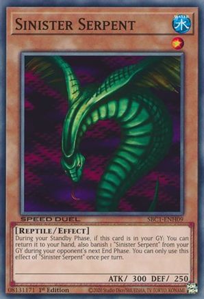 Sinister Serpent (SBC1-ENH09) - Speed Duel: Streets of Battle City 1st Edition Speed Duel: Streets of Battle City Yugioh Single Squirtle Squad Card Shop.