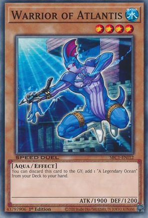 Warrior of Atlantis (SBC1-ENI12) - Speed Duel: Streets of Battle City 1st Edition Speed Duel: Streets of Battle City Yugioh Single Squirtle Squad Card Shop.