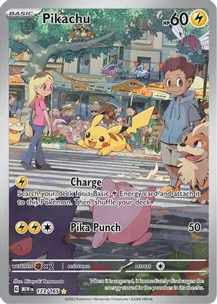 Pikachu 173/165 - Holofoil SV Scarlet & Violet 151 - Illustration Rare SV: Scarlet & Violet 151 Pokemon Single Squirtle Squad Card Shop.