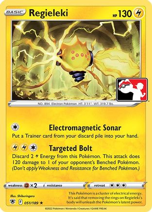 Regieleki - 051/189/189 Prize Pack Series Cards - Rare Prize Pack Series Cards Pokemon Single Squirtle Squad Card Shop.