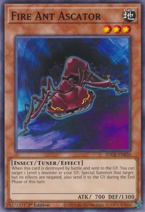 Fire Ant Ascator (SDCK-EN020) - Structure Deck: The Crimson King 1st Edition Structure Deck: The Crimson King Yugioh Single Squirtle Squad Card Shop.