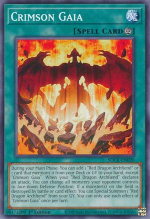 Crimson Gaia (SDCK-EN026) - Structure Deck: The Crimson King 1st Edition Structure Deck: The Crimson King Yugioh Single Squirtle Squad Card Shop.