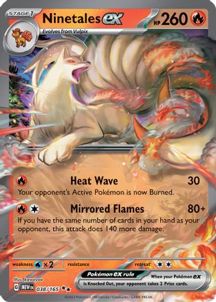 Ninetales ex 038/165 - Scarlet & Violet 151 - Holofoil Double Rare