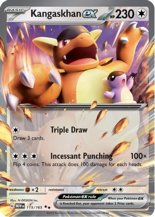 Kangaskhan ex 115/165 - Holofoil SV Scarlet & Violet 151 - Double Rare SV: Scarlet & Violet 151 Pokemon Single Squirtle Squad Card Shop.