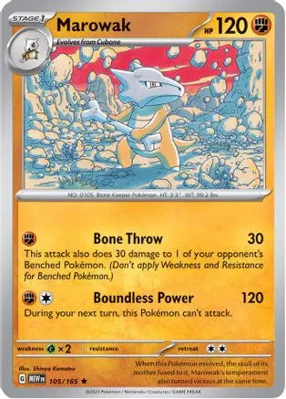 Marowak 105 - Holofoil SV Scarlet & Violet 151 - Rare