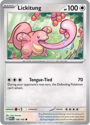 Lickitung 108 - Reverse Holofoil SV Scarlet & Violet 151 - Common SV: Scarlet & Violet 151 Pokemon Single Squirtle Squad Card Shop.