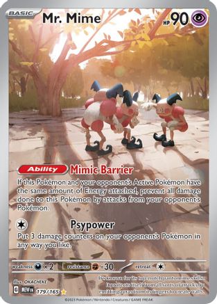 Mr. Mime 179/165 - Holofoil SV Scarlet & Violet 151 - Illustration Rare SV: Scarlet & Violet 151 Pokemon Single Squirtle Squad Card Shop.