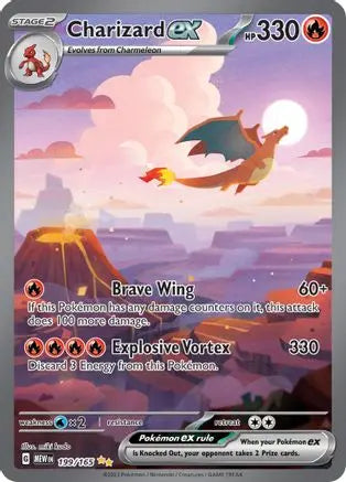 Charizard ex 199/165 - Holofoil SV Scarlet & Violet 151 - Special Illustration Rare SV: Scarlet & Violet 151 Pokemon Single Squirtle Squad Card Shop.