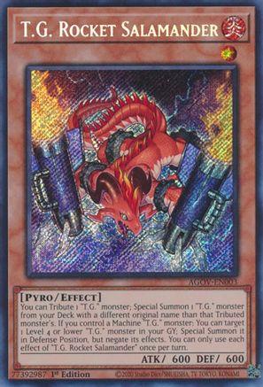 T.G. Rocket Salamander (AGOV-EN003) - Age of Overlord 1st Edition Age of Overlord Yugioh Single Squirtle Squad Card Shop.