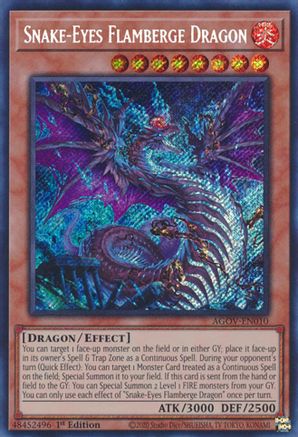 Snake-Eyes Flamberge Dragon (AGOV-EN010) - Age of Overlord 1st Edition Age of Overlord Yugioh Single Squirtle Squad Card Shop.