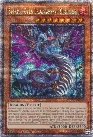 Snake-Eyes Flamberge Dragon (Quarter Century Secret Rare) (AGOV-EN010) - Age of Overlord 1st Edition Age of Overlord Yugioh Single Squirtle Squad Card Shop.