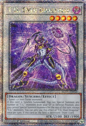 T.G. Over Dragonar (Quarter Century Secret Rare) (AGOV-EN035) - Age of Overlord 1st Edition Age of Overlord Yugioh Single Squirtle Squad Card Shop.