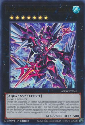 Full Armored Dark Knight Lancer (AGOV-EN041) - Age of Overlord 1st Edition Age of Overlord Yugioh Single Squirtle Squad Card Shop.
