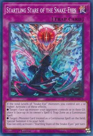 Startling Stare of the Snake-Eyes (AGOV-EN075) - Age of Overlord 1st Edition Age of Overlord Yugioh Single Squirtle Squad Card Shop.