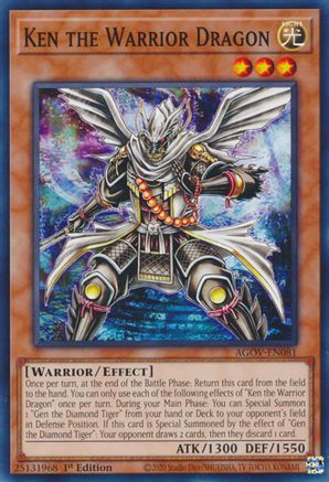 Ken the Warrior Dragon (AGOV-EN081) - Age of Overlord 1st Edition Age of Overlord Yugioh Single Squirtle Squad Card Shop.