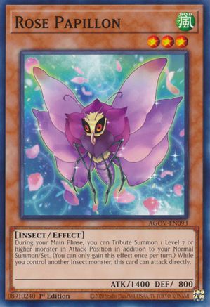 Rose Papillon (AGOV-EN093) - Age of Overlord 1st Edition Age of Overlord Yugioh Single Squirtle Squad Card Shop.