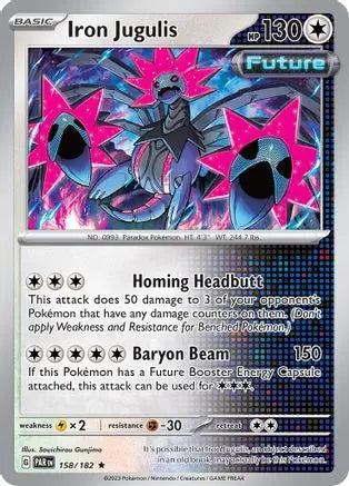 Iron Jugulis 158/182 - Reverse Holofoil SV04 Paradox Rift - Rare