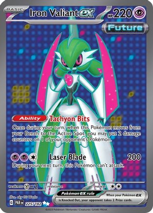 Iron Valiant ex 225/182 - Holofoil SV04 Paradox Rift - Ultra Rare SV04: Paradox Rift Pokemon Single Squirtle Squad Card Shop.