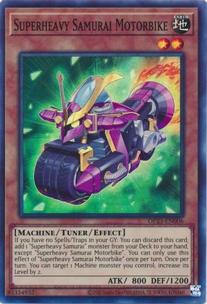 Superheavy Samurai Motorbike (OP23-EN006) - OTS Tournament Pack 23 Unlimited OTS Tournament Pack 23 Yugioh Single Squirtle Squad Card Shop.