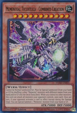 Mementoal Tecuhtlica - Combined Creation (VASM-EN001) - Valiant Smashers 1st Edition Valiant Smashers Yugioh Single Squirtle Squad Card Shop.