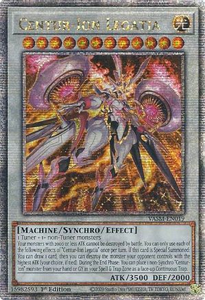 Centur-Ion Legatia (Quarter Century Secret Rare) (VASM-EN019) - Valiant Smashers 1st Edition Valiant Smashers Yugioh Single Squirtle Squad Card Shop.