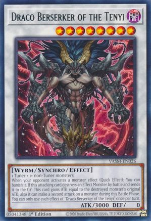 Draco Berserker of the Tenyi (VASM-EN026) - Valiant Smashers 1st Edition Valiant Smashers Yugioh Single Squirtle Squad Card Shop.