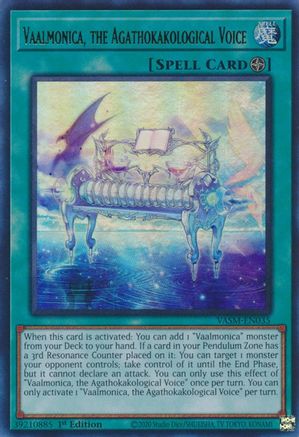 Vaalmonica, the Agathokakological Voice (VASM-EN035) - Valiant Smashers 1st Edition Valiant Smashers Yugioh Single Squirtle Squad Card Shop.