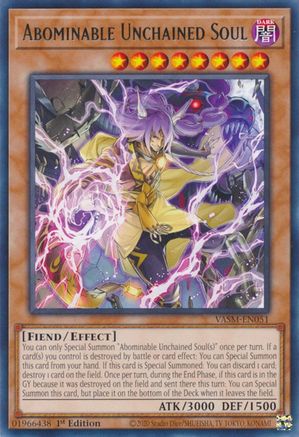 Abominable Unchained Soul (VASM-EN051) - Valiant Smashers 1st Edition Valiant Smashers Yugioh Single Squirtle Squad Card Shop.