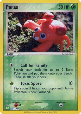 Paras 004 (H) - Trading Card Game Classic - CC