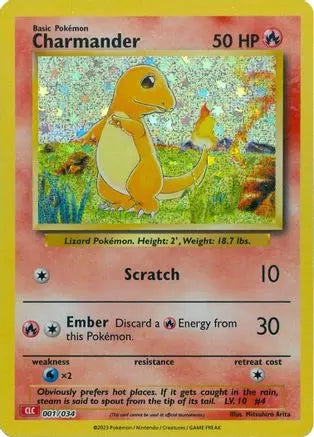 Charmander 001 - Holofoil Trading Card Game Classic - Classic Collection Trading Card Game Classic Pokemon Single Squirtle Squad Card Shop.