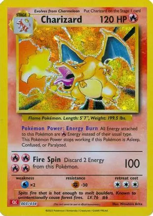 Charizard 003 - Holofoil Trading Card Game Classic - Classic Collection Trading Card Game Classic Pokemon Single Squirtle Squad Card Shop.