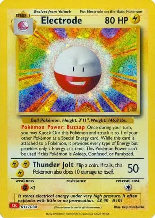 Electrode 011 - Holofoil Trading Card Game Classic - Classic Collection Trading Card Game Classic Pokemon Single Squirtle Squad Card Shop.