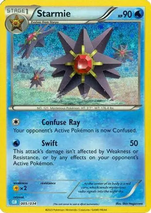 Starmie 005 - Holofoil Trading Card Game Classic - Classic Collection Trading Card Game Classic Pokemon Single Squirtle Squad Card Shop.
